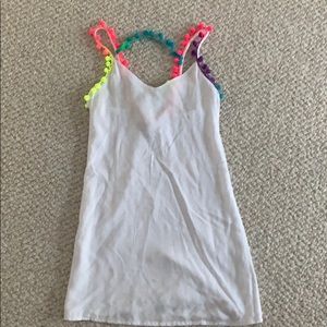 Girls Cotton Candy Pom Pom dress